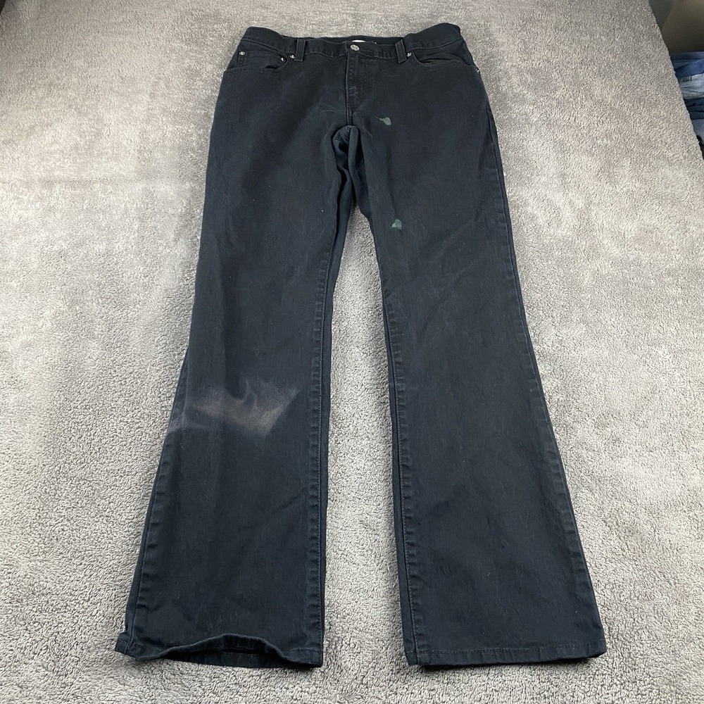 Levis 550 Relaxed Boot Cut Jeans Womens 10M Black Mid Rise